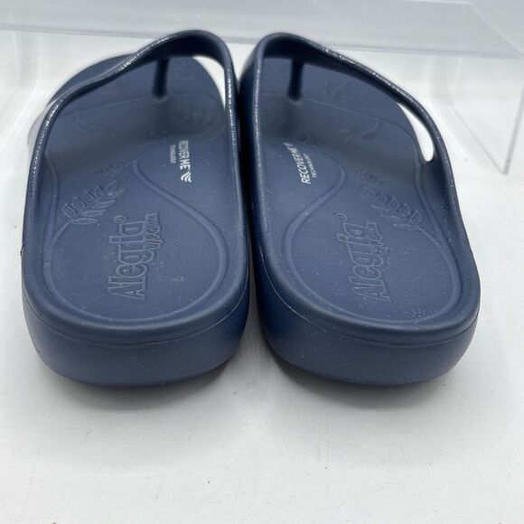 Alegria Ode Women’s Thong Sandals Navy Gloss 9.5-10 Slip On Comfort Arch Support - Picture 10 of 11